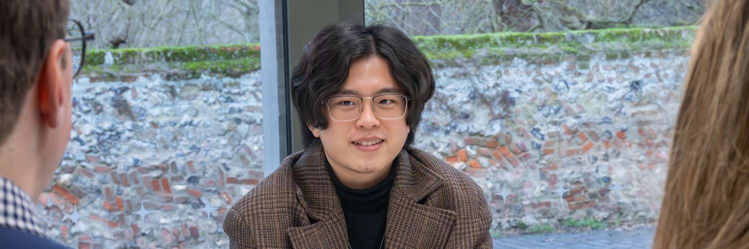 A man having an interview