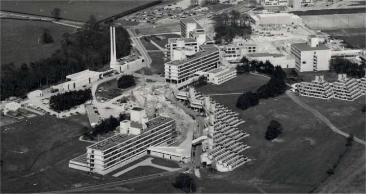 UEA Computing Centre aerial view from the late 1960s