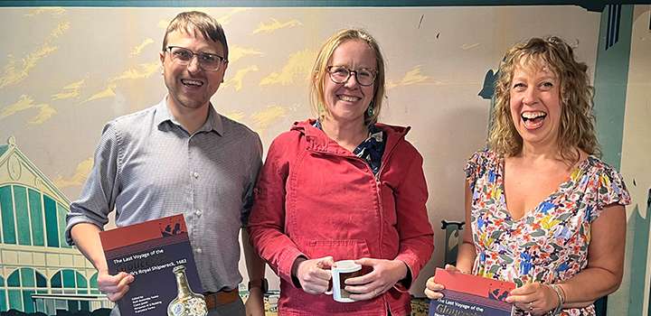 Dr Ben Redding, Jess Johnston and Professor Claire Jowitt