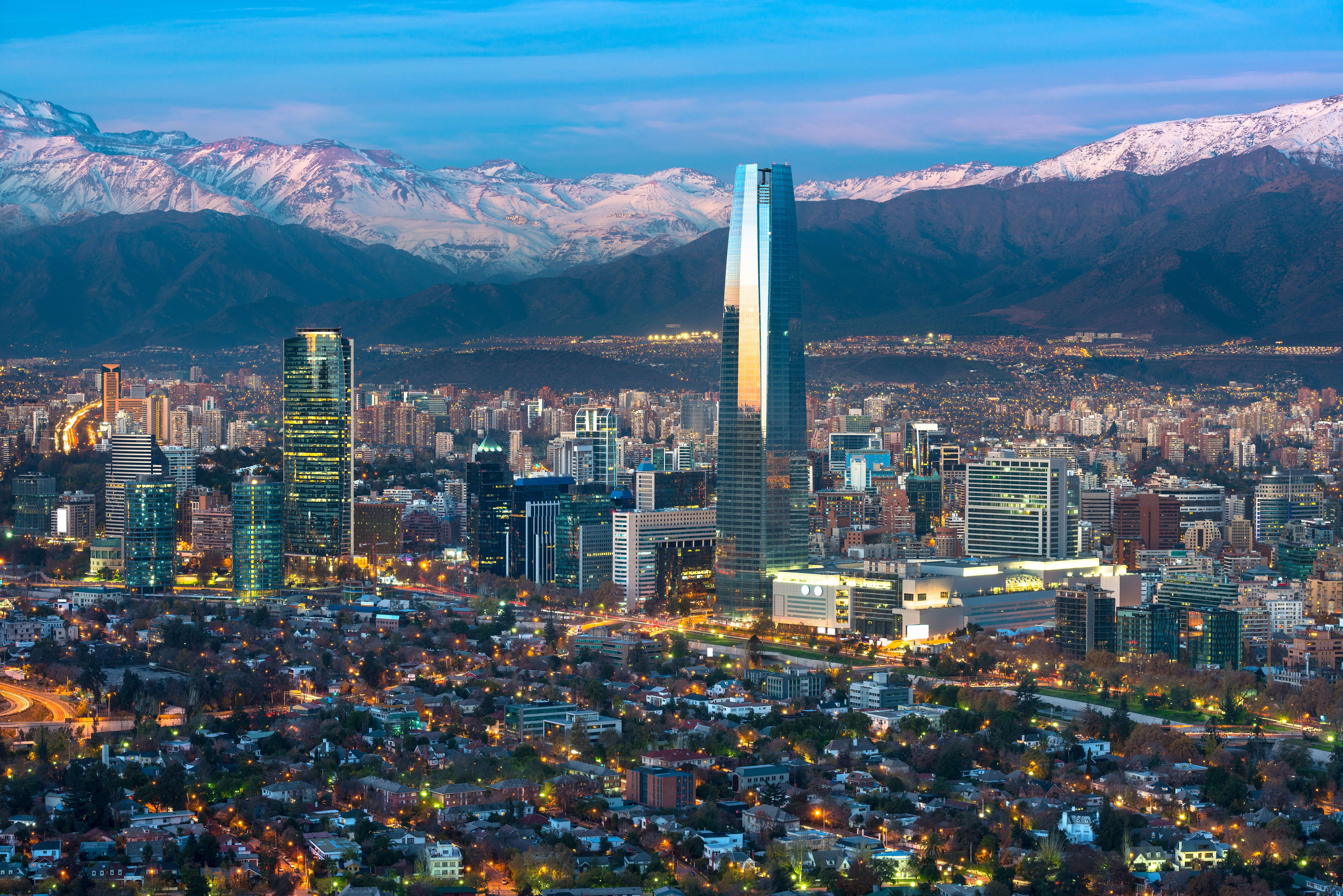 City with Andes in the background