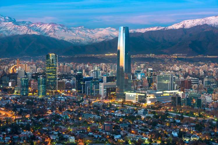 City with Andes in the background