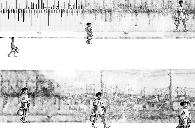 Cartoon of a person walking