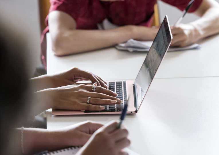 student on laptop