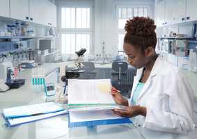 Paperwork in lab