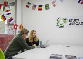 Students in conversation