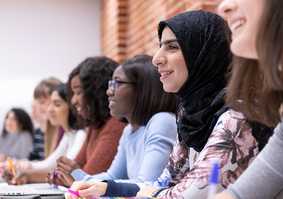 postgraduate students in seminar