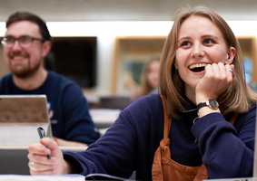Women smiling