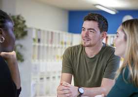 Students in conversation