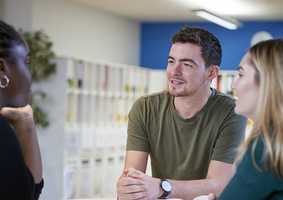 Students in conversation