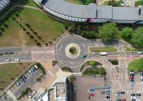 Drone shot of UEA Campus
