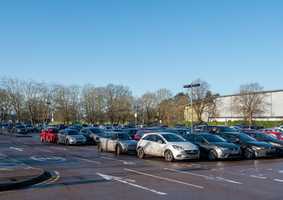 cars parked in main UEA car park