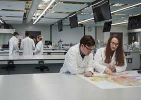 students in lab