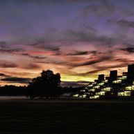 The Ziggurats at night