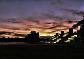The Ziggurats at night