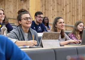 students in lecture theatre