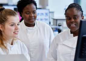 Student in the laboratory