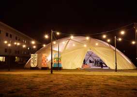 Welcome Week dome on campus
