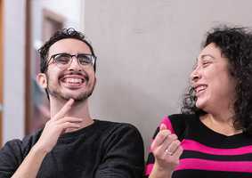 students laughing