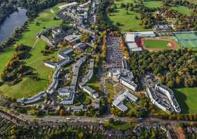 Aerial view of campus