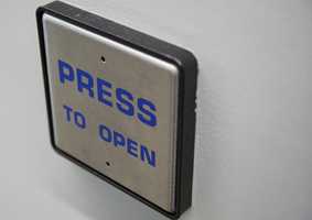 Press to open door button