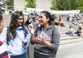 Students on campus