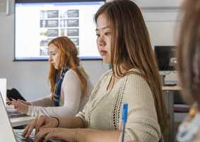 Student at computer 