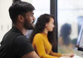 MBA Students at computers