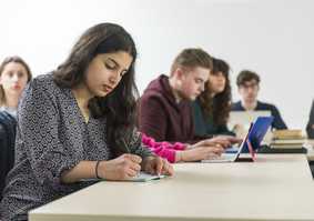 student in seminar