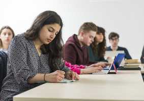student in seminar