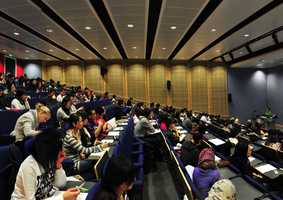 Students in lecture theatre