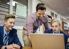 teacher and students