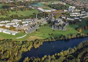 Aerial view of campus