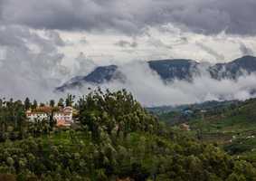 hills and clouds in India