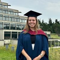Gabija Klyvyte in graduation gown