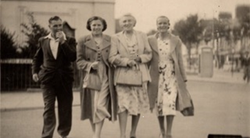 An old black and white group photo.