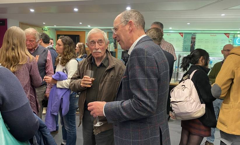 VC David Richardson talking with guests