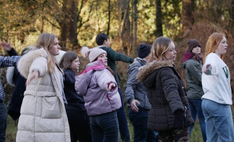 Sixth Form College perform The Race Against Time at RSPB Strumpshaw Fen