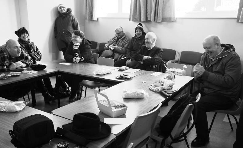 A group meets as part of the Burgh Castle Almanac project