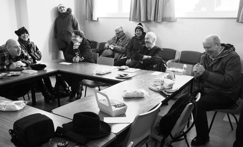 A group meets as part of the Burgh Castle Almanac project