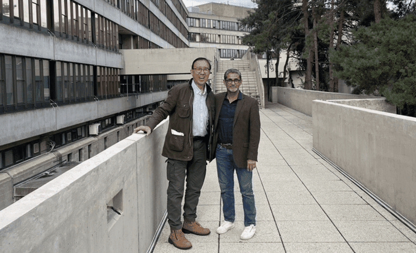 Dr KeeWee Tan and Omar Alattas on the UEA campus.