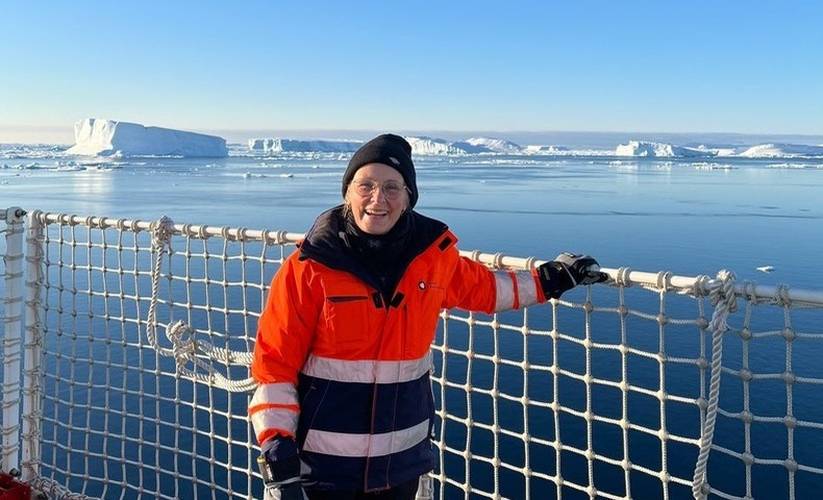 Prof Karen Heywood on board the RSS David Attenborough.