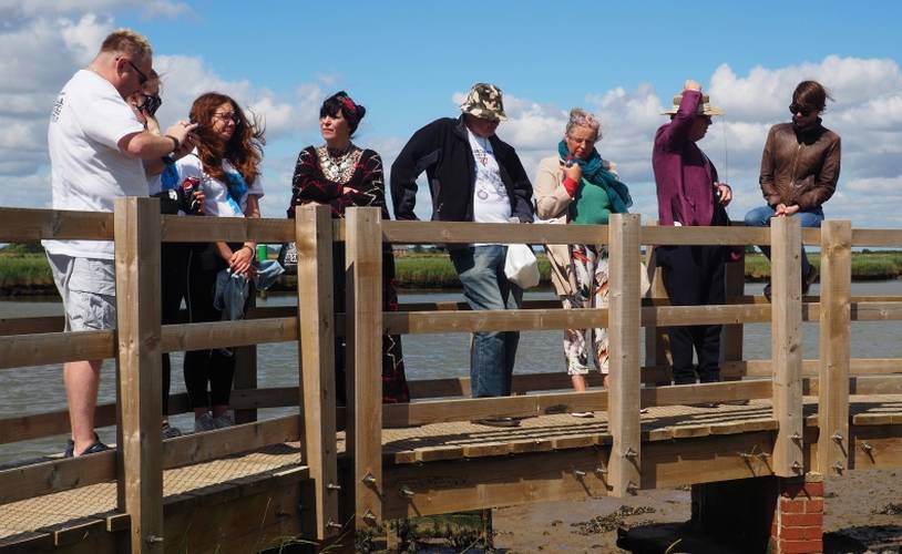 Restoration trust members on a bridge