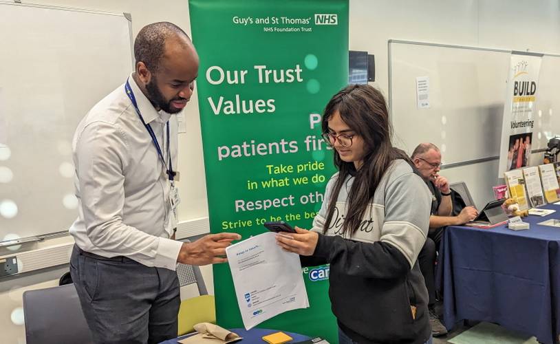 NHS stand at Development Employability Week