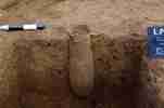 Cylindrical clay pot at Birnin Lafiya