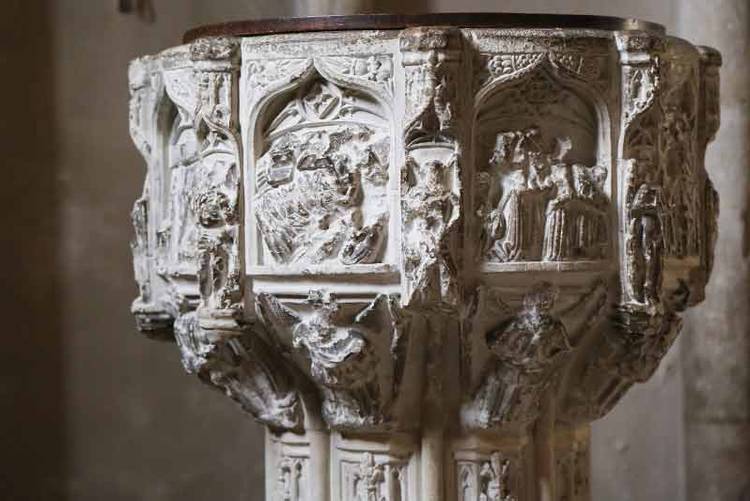 Font from St Mary in the Marsh