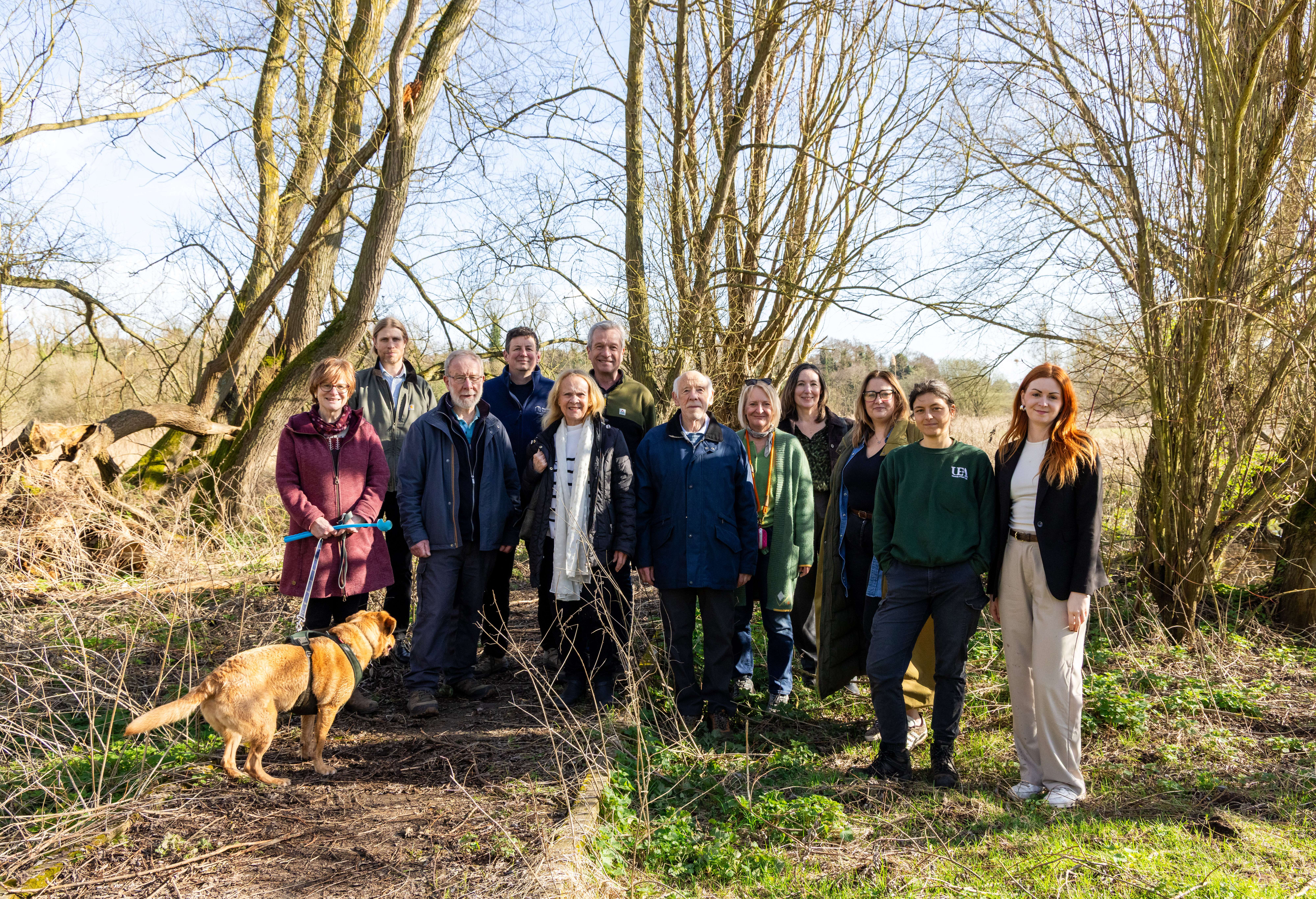 group photo for UEA boardwalk project