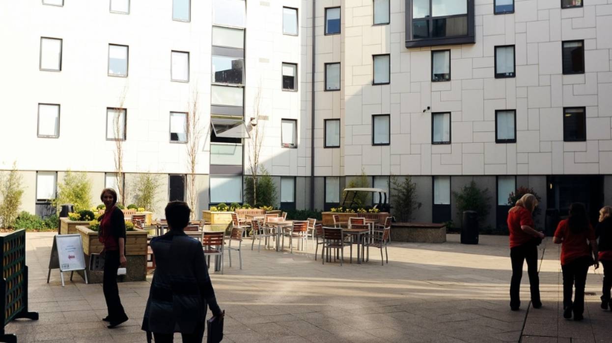 INTO UEA Accommodation Courtyard